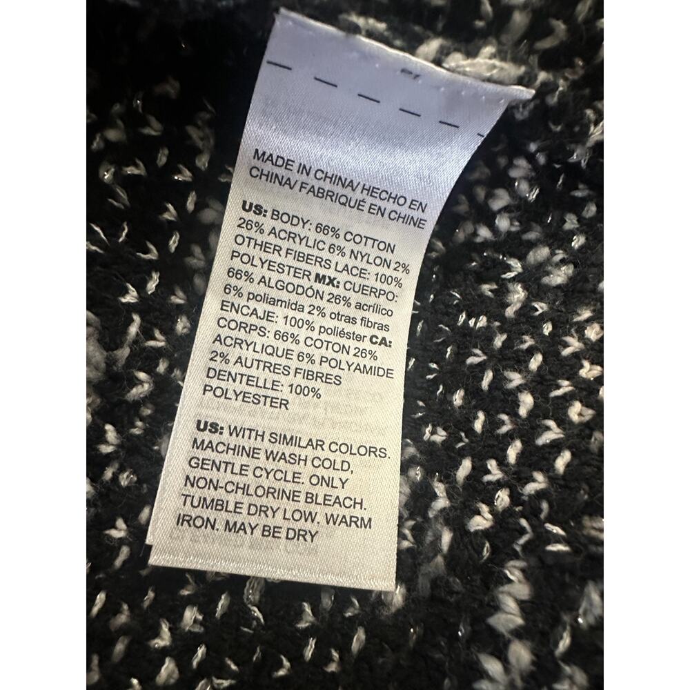 Chico's Tweed Lace Embroidered Metallic Cardigan Jacket Sweater Blazer Size 3 XL - Picture 8 of 16